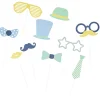Kit festif photobooth bleu vert jaune 10 pièces-Gifi Clearance