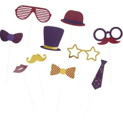 Kit festif photobooth bleu rouge doré 10 pièces-Gifi Hot