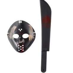 Kit Halloween masque et grande lame gris pour enfant-Gifi Discount