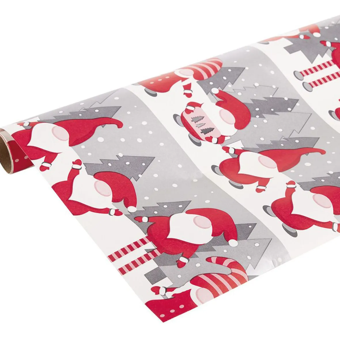 Kit papier cadeau x4 bolduc x2 noeud x7 motif tradition-Gifi