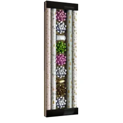 Kit papier cadeau x4 bolduc x2 noeud x7 doré et rose-Gifi New