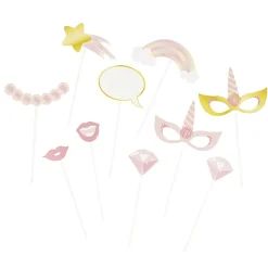 Kit photo booth licorne 10 pièces-Gifi Clearance