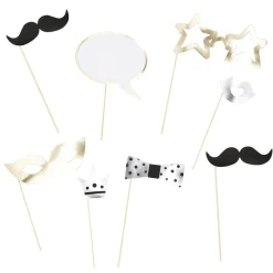Kit photobooth moustache 8 personnes thème nuit-Gifi New