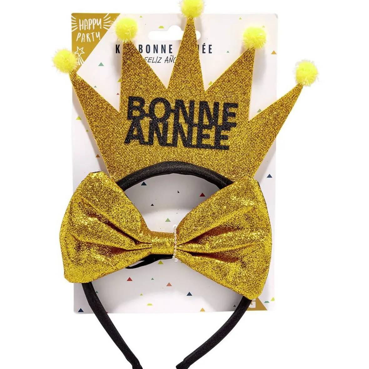 Kit serre-tête avec noeud Bonne année-Gifi New