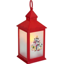 Lanterne lumineuse Disney Mickey Minnie plastique rouge 10,5x10,5xH24,5cm-Gifi Clearance