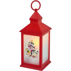 Lanterne lumineuse Disney Mickey Minnie plastique rouge 10,5x10,5xH24,5cm-Gifi Clearance