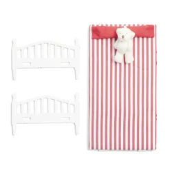 Lit et ours en peluche pour lutin farceur L22x12x7,5cm-Gifi Discount