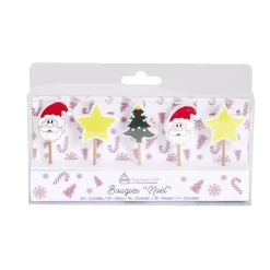 Lot de 5 bougies de Noël pour gâteau-Gifi Hot