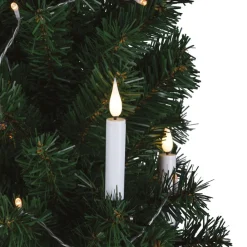 Lot de 5 bougies LED blanches flamme blanc chaud avec télécommande-Gifi Hot