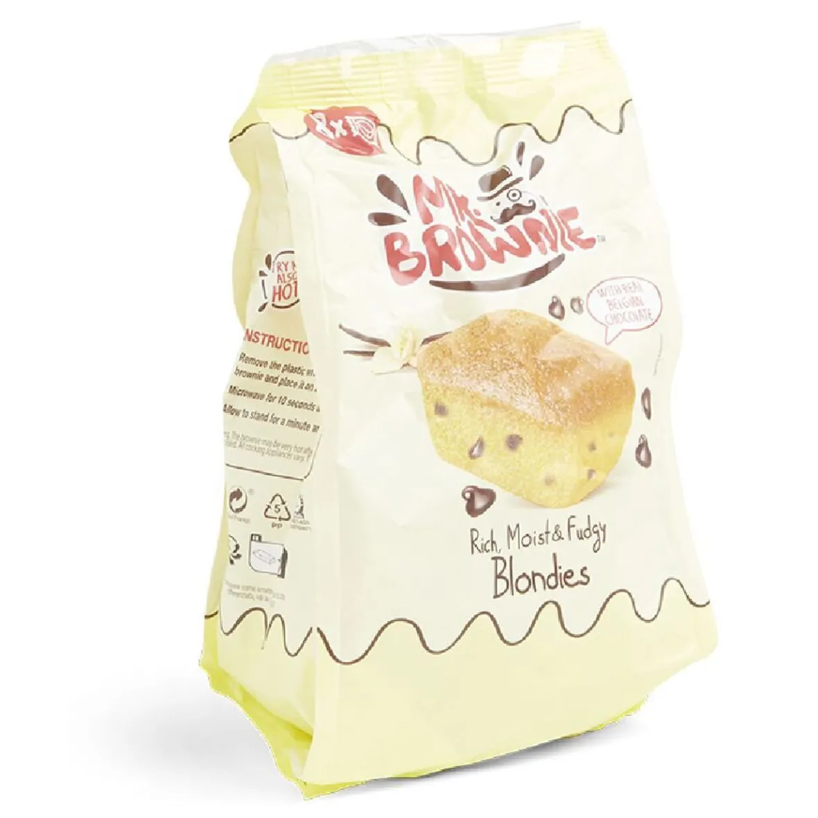 Lot de 8 sachets individuels Mr. Brownie Blondies vanille chocolat 200g-Gifi