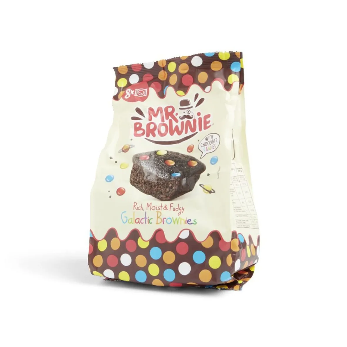 Lot de 8 sachets individuels Mr. Brownie Galactic chocolat 200g-Gifi Online