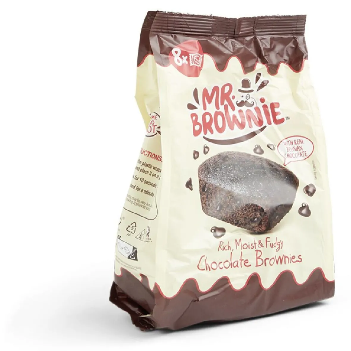 Lot de 8 sachets individuels Mr. Brownie chocolat belge 200g-Gifi Clearance