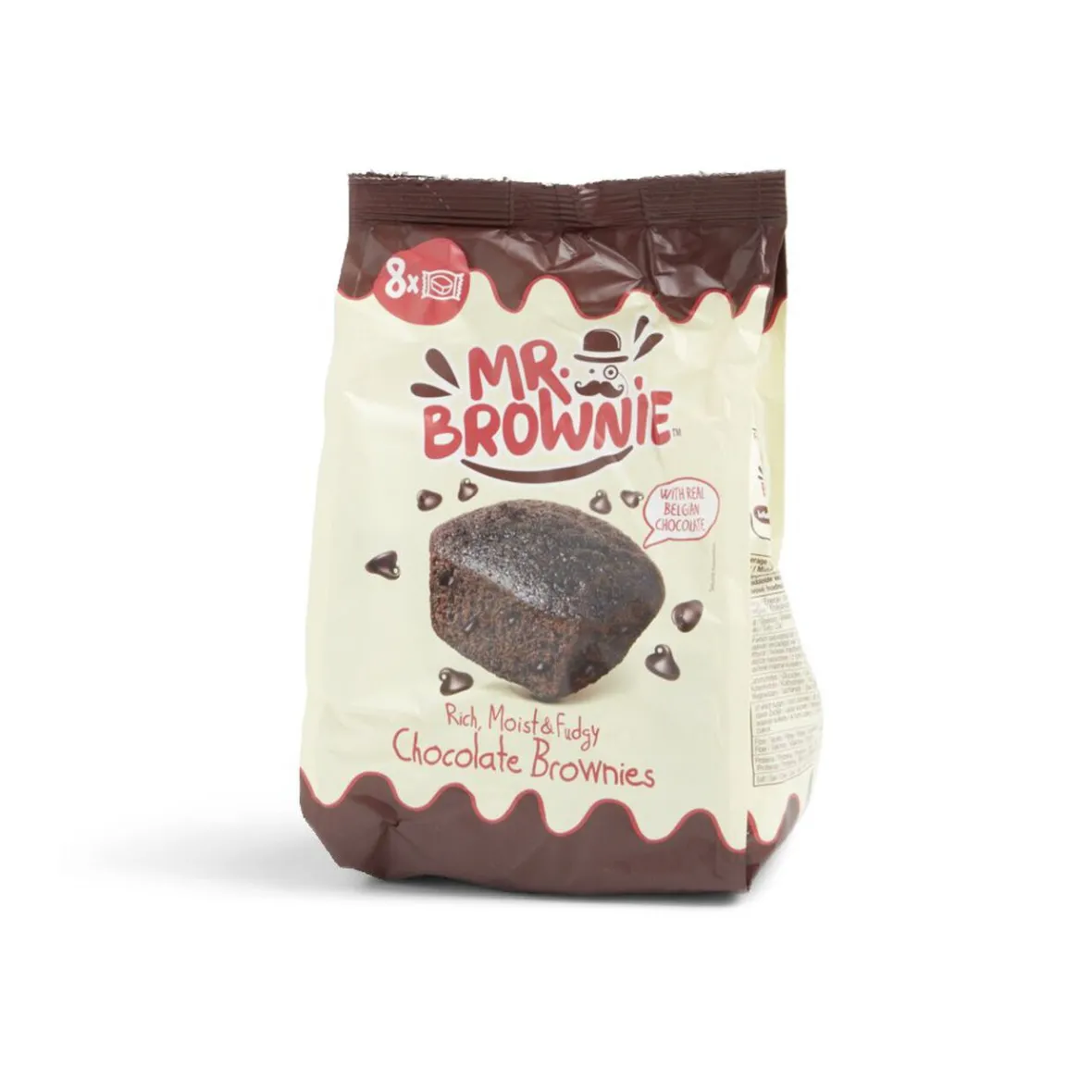 Lot de 8 sachets individuels Mr. Brownie chocolat belge 200g-Gifi Clearance
