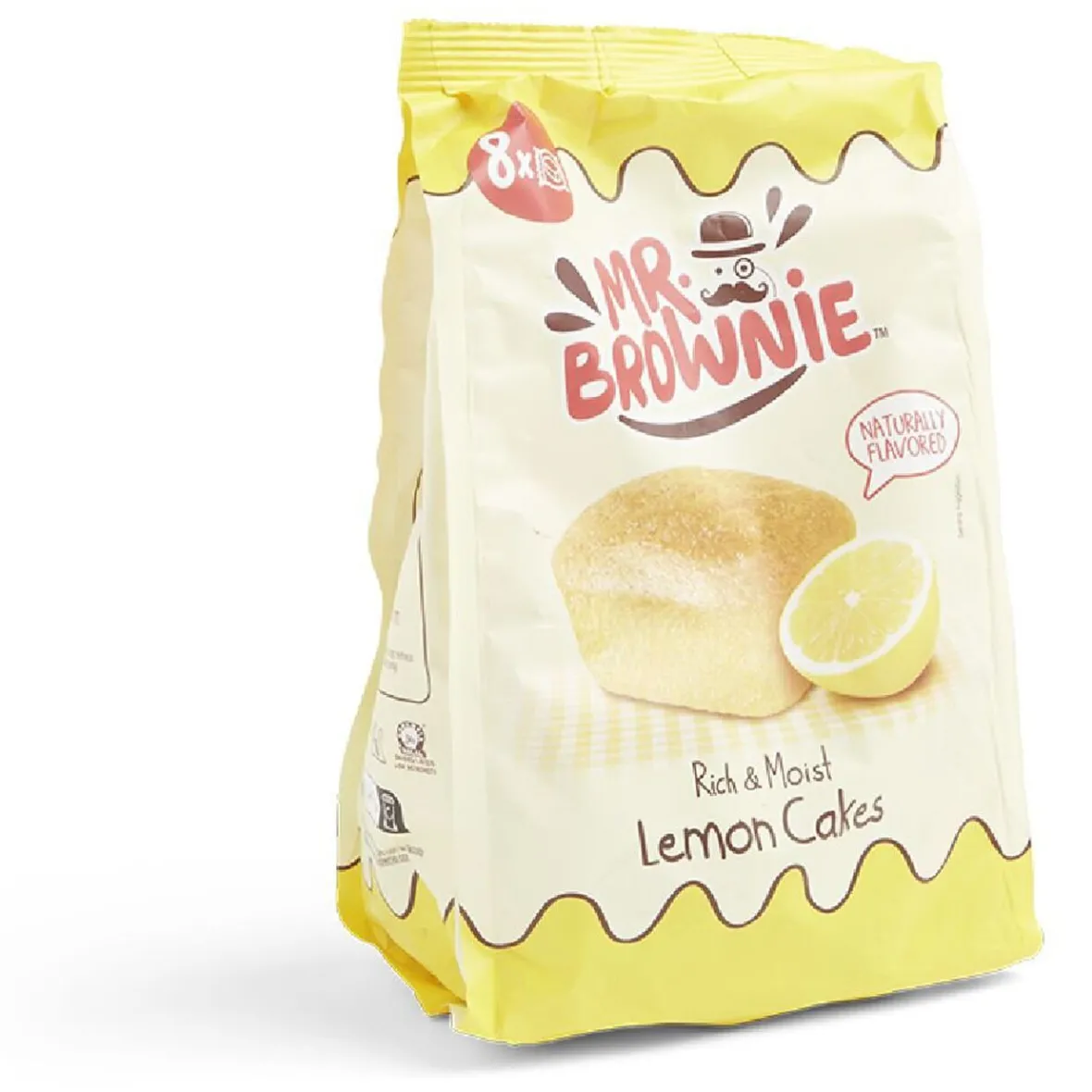 Lot de 8 sachets individuels Mr. Brownie lemon cake 200g-Gifi Clearance
