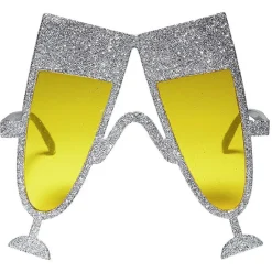 Lunettes forme flûte jaunes et argentées-Gifi Outlet
