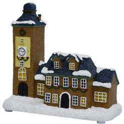 Maison lumineuse de Noël nordique bleu H15,3cm-Gifi Hot