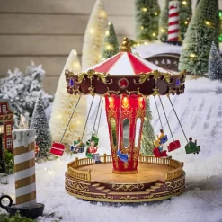 Manège animé lumineux et musical rouge-Gifi New