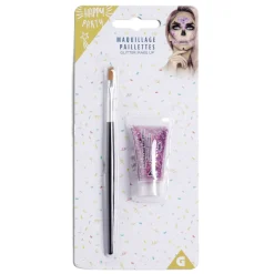 Maquillage paillettes avec pinceau - 4 coloris-Gifi