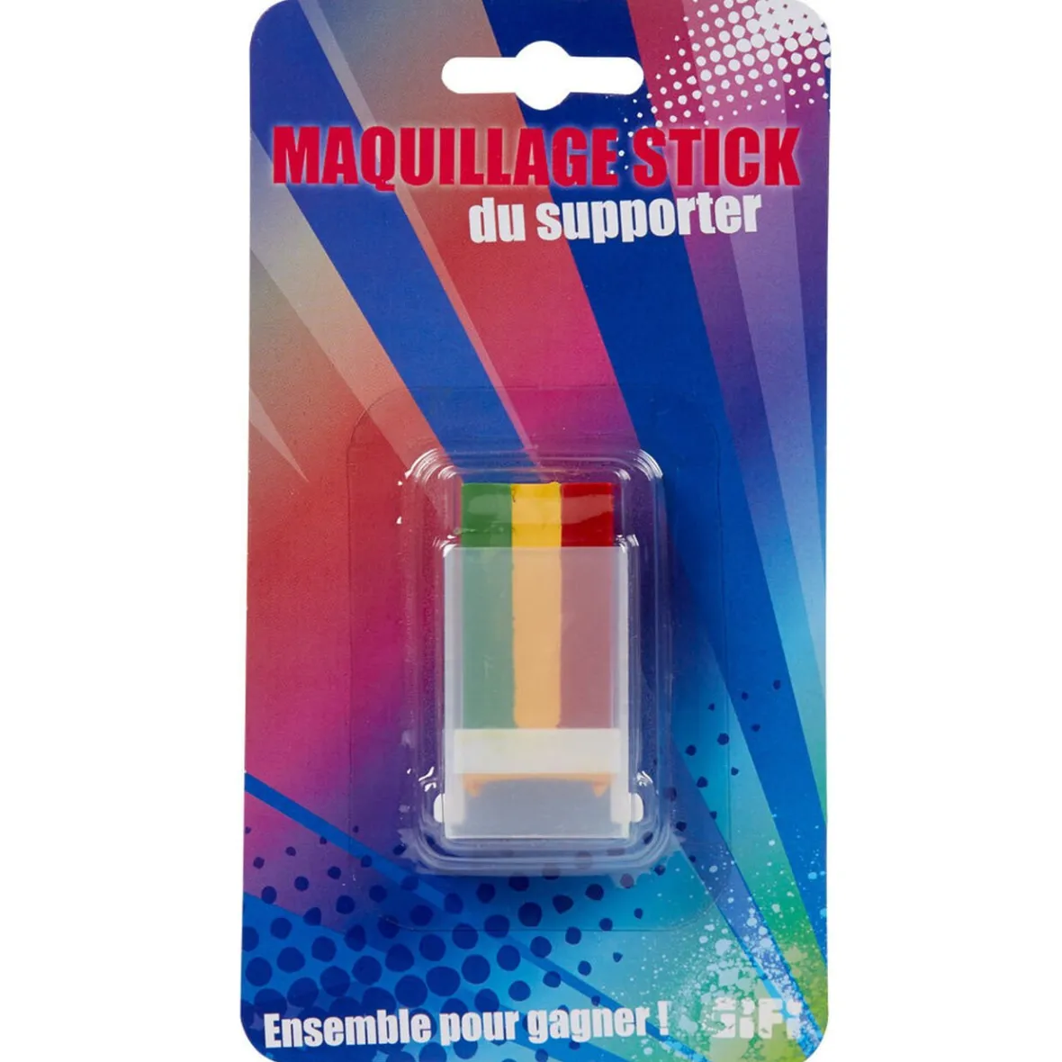 Maquillage stick minéral tricolore vert jaune rouge-Gifi Sale