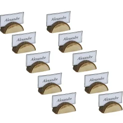Marque place bûche bois marron x10-Gifi Clearance