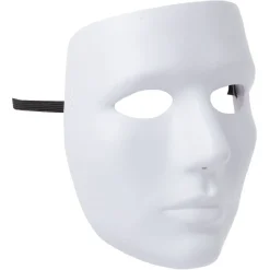 Masque adulte blanc plastique-Gifi Discount
