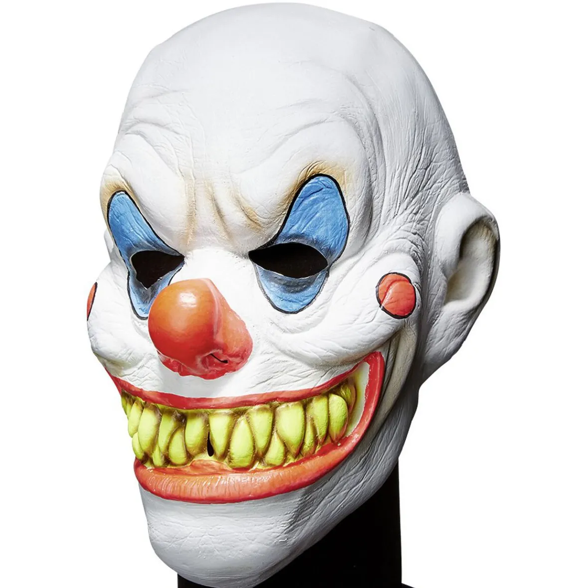 Masque adulte Halloween clown terrifiant latex blanc-Gifi New