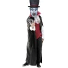 Masque adulte Halloween grosse tête vampire avec chapeau bleu noir-Gifi New