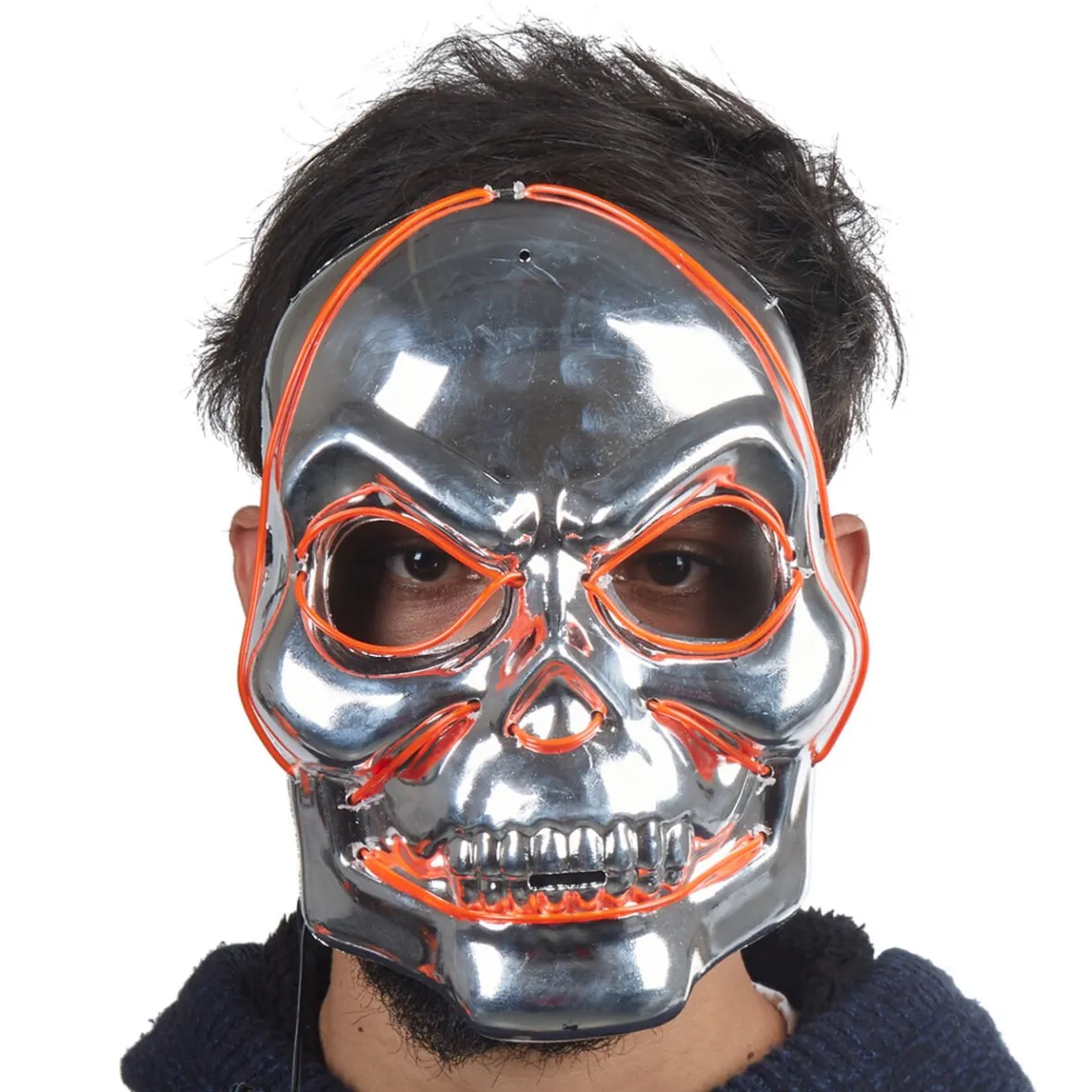 Masque crâne de fer lumineux adulte-Gifi Best