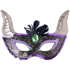 Masque Halloween avec cornes-Gifi Discount