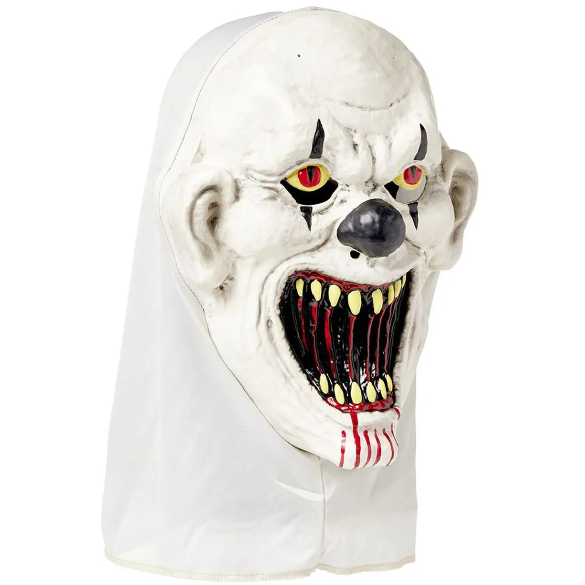 Masque Halloween clown taille adulte noir et blanc-Gifi