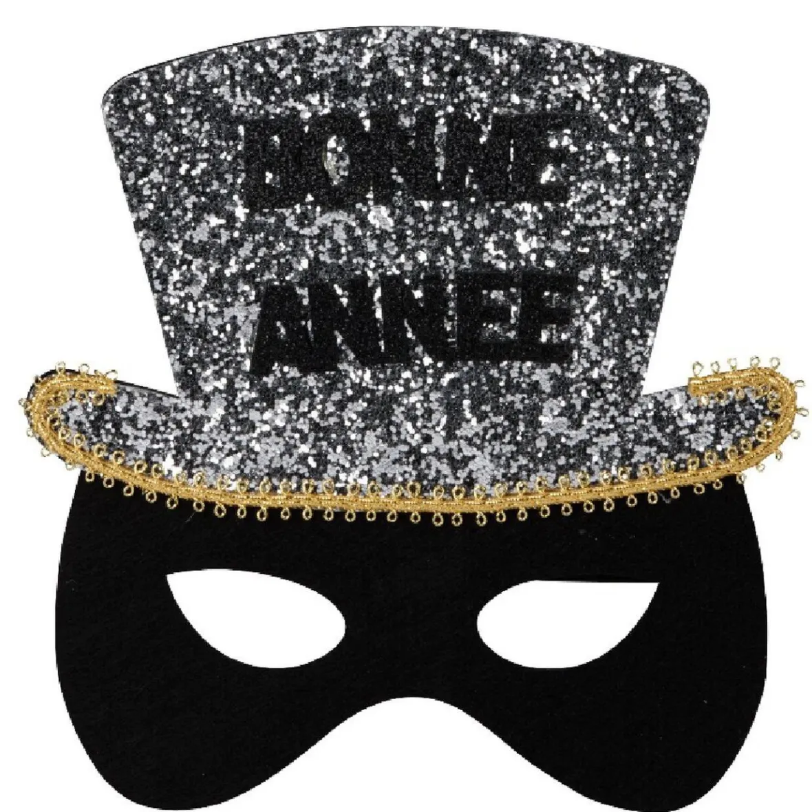 Masque loup pailleté "Bonne Année"-Gifi Discount