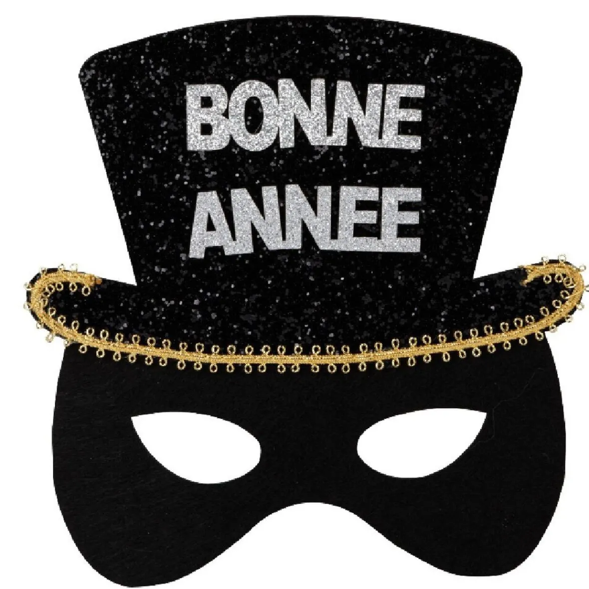 Masque loup pailleté "Bonne Année"-Gifi Discount