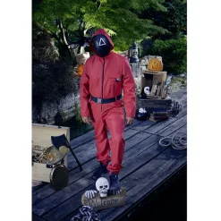 Masque Squid Game triangle/rond/carré noir-Gifi Sale