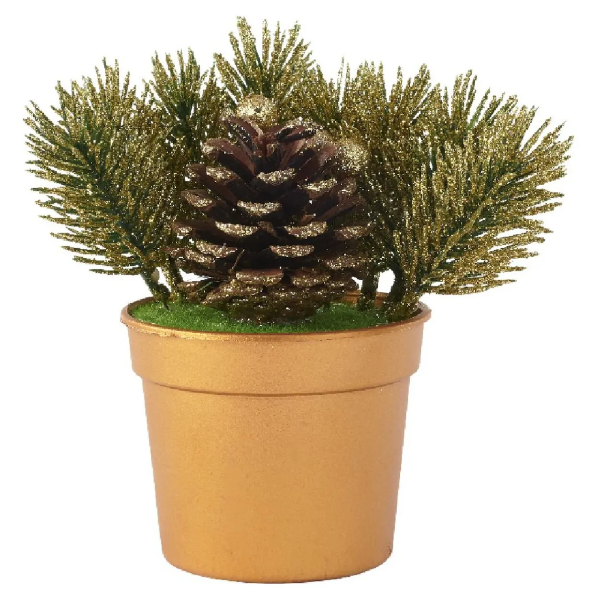 Mini sapin artificiel en pot doré-Gifi Outlet