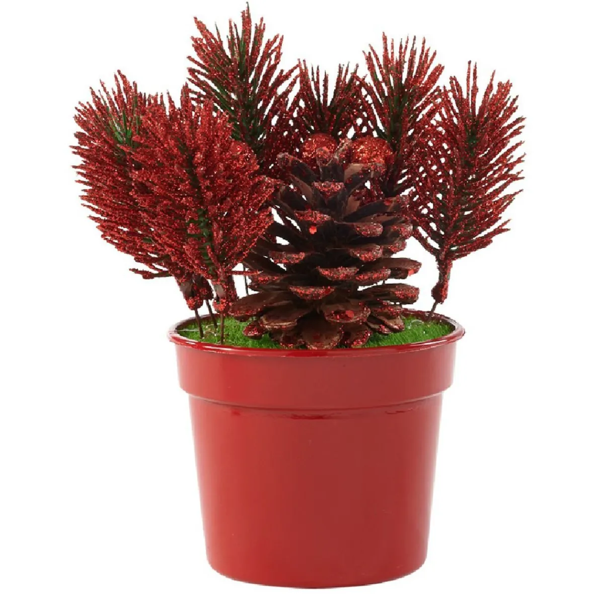 Mini sapin artificiel en pot rouge-Gifi Online
