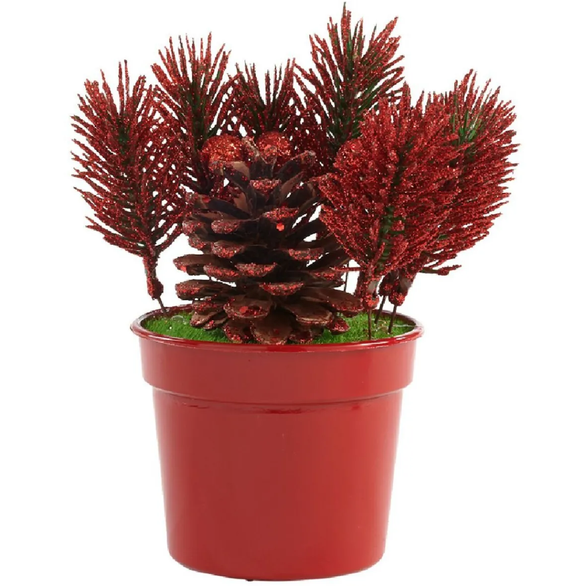 Mini sapin artificiel en pot rouge-Gifi Online