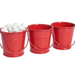 Mini seau rouge x3-Gifi New