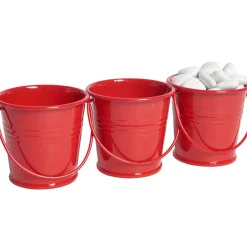 Mini seau rouge x3-Gifi New