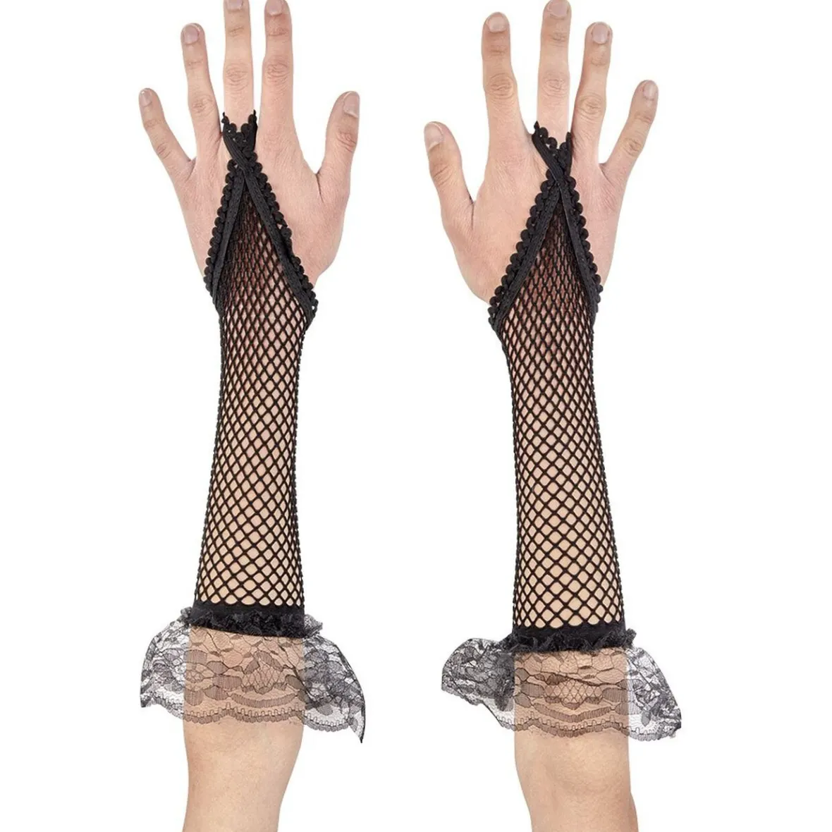 Mitaine gothique en résille avec noeud en dentelle-Gifi Sale