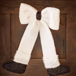 Noeud décoratif XL avec jambes blanc et noir H70cm-Gifi Clearance