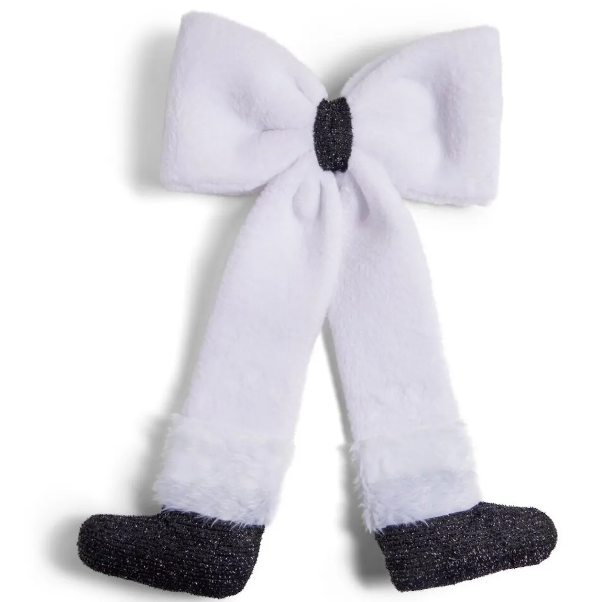 Noeud décoratif XL avec jambes blanc et noir H70cm-Gifi Clearance