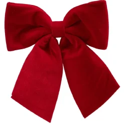 Noeud de Noël XL velours rouge à suspendre H. 40cm-Gifi Clearance