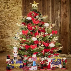 Noeud de Noël XL velours rouge à suspendre H. 40cm-Gifi Clearance