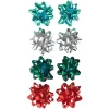 Noeud pour emballage cadeau de Noël bleu vert rouge argent x8-Gifi New