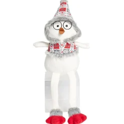 Oiseau assis déco Noël avec pattes pendantes H54cm-Gifi Outlet