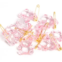 Ourson rose à épingler x10-Gifi