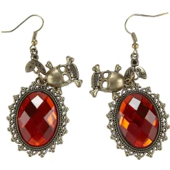 Paire de boucles d'oreilles motif tête de squelette - Vampire-Gifi New
