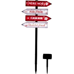 Pancarte directionnelle lumineuse solaire 32 LED H100cm-Gifi New