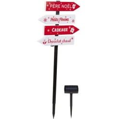 Pancarte directionnelle lumineuse solaire 32 LED H100cm-Gifi New
