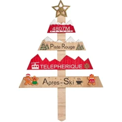 Pancarte Sapin de Noël en bois H60cm-Gifi Hot